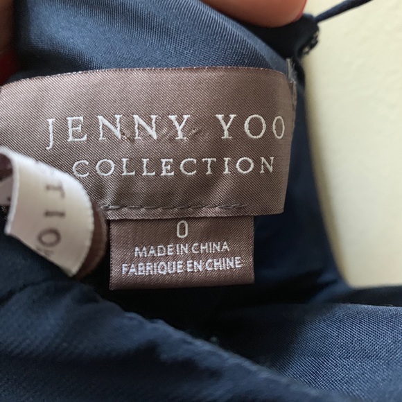 Jenny Yoo Innes Chiffon Navy Dress - Picture 3 of 7